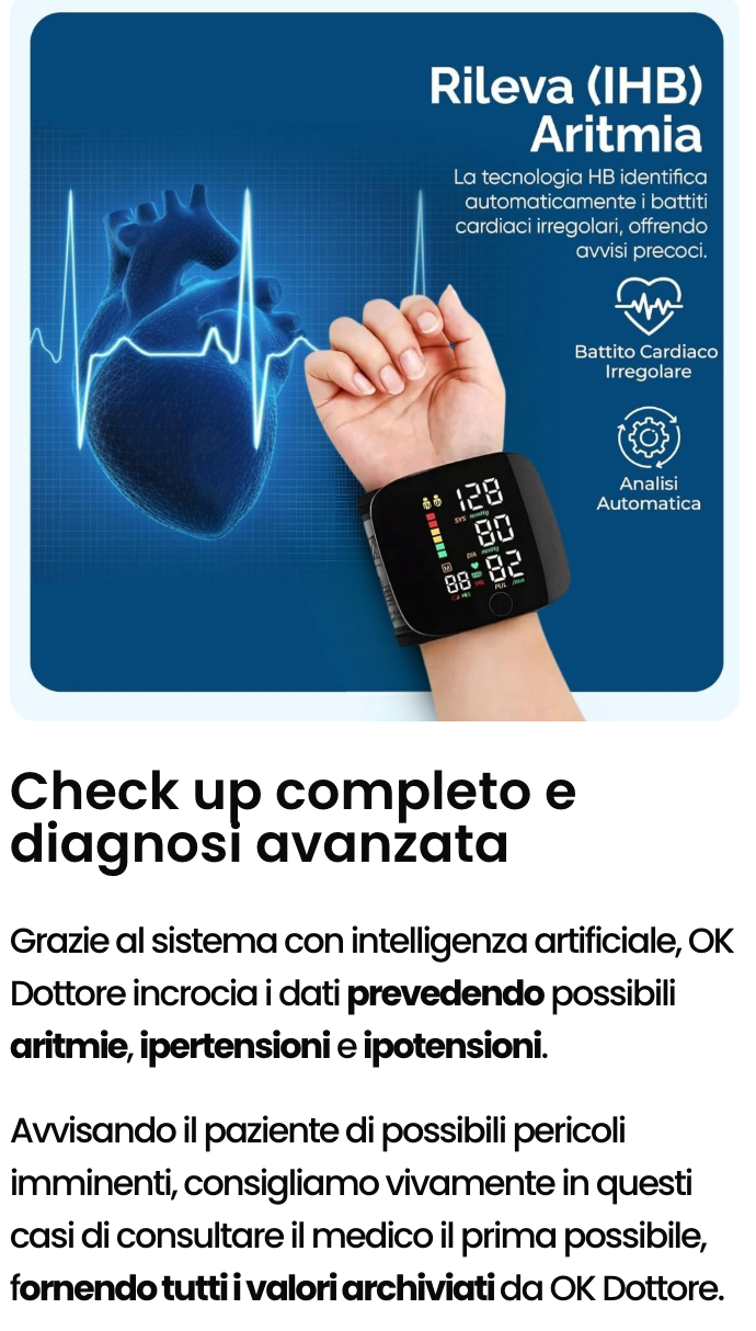 Misuratore di Pressione da Polso